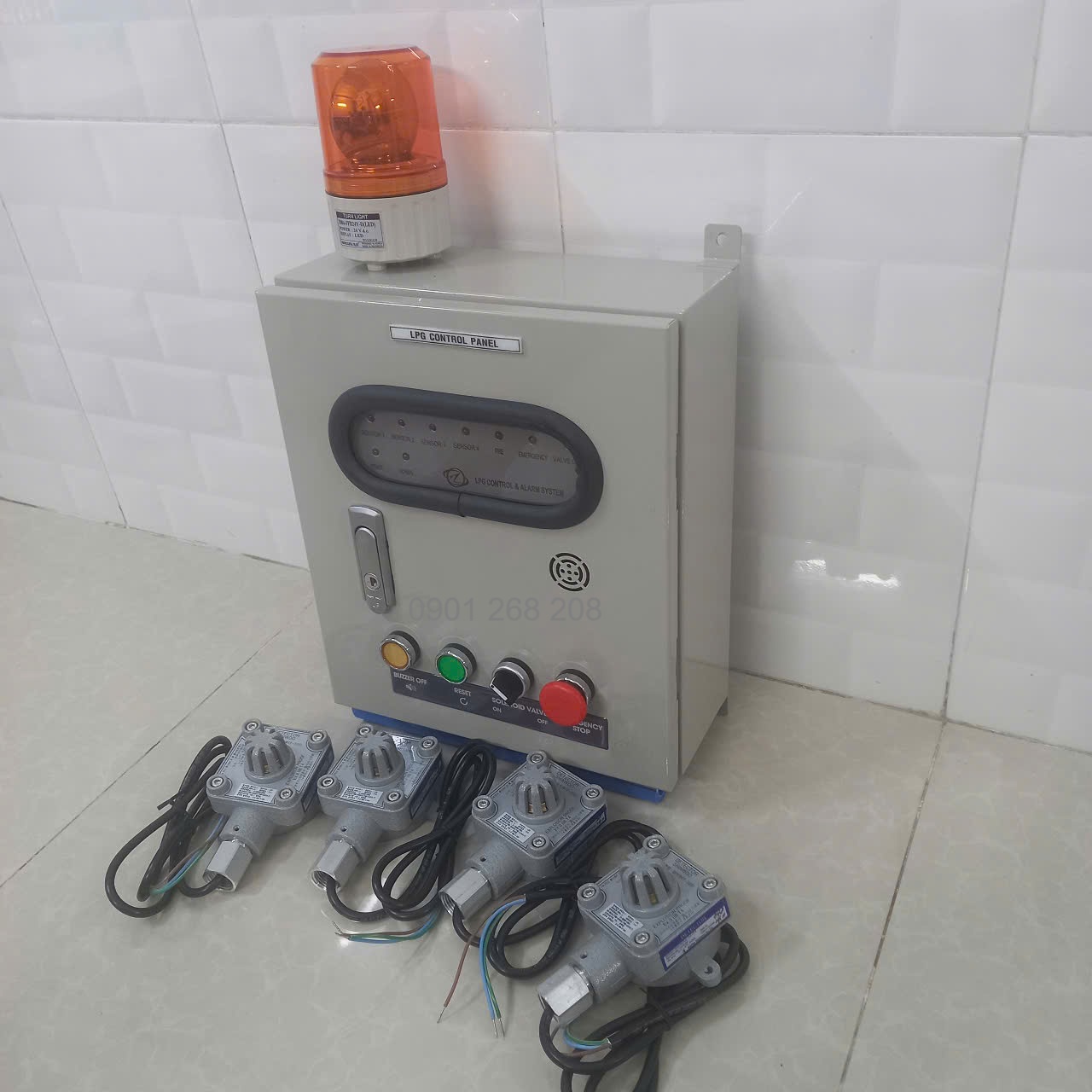 tủ điện báo rò gas 4 kênh đầu dò phòng nổ T-300 shinwoo